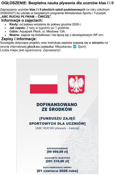 NAUKA PŁYWANIA
